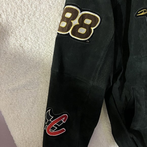 Jeff Hamilton Pro Sport Suede Jacket NASCAR Ups Men’s XL Black Dale Jarrett - Picture 5 of 16